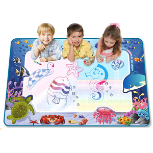 益智玩具彩色海洋水涂鸦垫绘水垫魔术画笔大尺寸儿童水帆布玩具 - Product Image 1