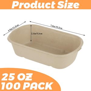 Venta al por mayor de fábrica: Contenedor de comida desechable biodegradable y compostable de bagazo de caña de azúcar con tapa para agentes de compras - Product Image 2