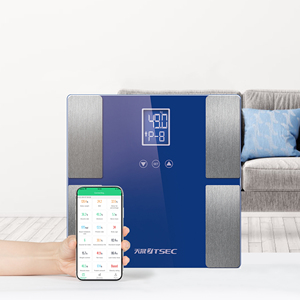 Pèse-personne de salle de bain avec calculateur d'IMC et de graisse corporelle, écran LCD, capacité de 180 kg et alimentation par piles - Product Image 5