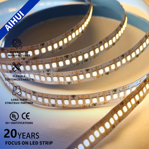 Tira de Luz LED SMD2835 de Alta Calidad y Alto Lumen, 240 LED/<span class=keywords><strong>m</strong></span>, Flexible, DC12V 24V, 10mm, IP20, Cuerpo de Cobre, Iluminación Decorativa - Product Image 1