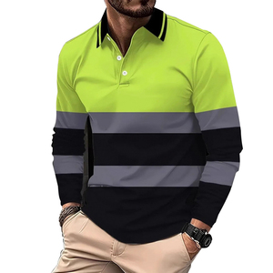 Áo Polo phản quang màu xanh lá cây chất lượng cao, tay dài, an toàn, dành cho công việc, bán buôn Yolite Trung Quốc, in logo tùy chỉnh - Product Image 2
