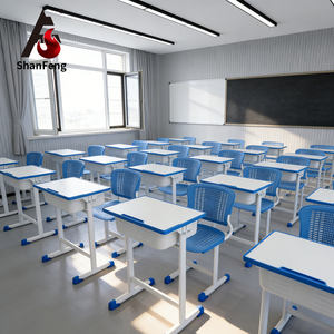 Ensemble bureau et chaise personnalisables et confortables <span class=keywords><strong>pour</strong></span> <span class=keywords><strong>étudiant</strong></span>s, <span class=keywords><strong>pour</strong></span> une utilisation en classe au primaire, au collège et au lycée, avec instructions d'installation - Product Image 1
