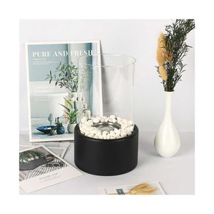 Cheminée de table Cheminée en verre Insert Portable Petite grande mini cheminée de table Lampe de bureau - Product Image 2