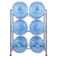 Support de rangement pour bouteilles d'eau en métal amovible personnalisé, 5 gallons, avec revêtement en poudre, sur pied, avec 3 étagères organisatrices et support