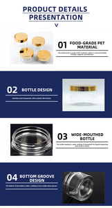 Fournisseur d'usine – Pots cosmétiques en plastique PET de qualité alimentaire (10 ml à 1000 ml) pour crème contour des yeux, crème visage, gel capillaire, gommage corporel - Product Image 6