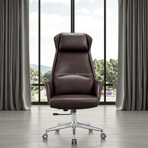 Silla de Oficina Ejecutiva Ergonómica, Giratoria, de Cuero PU, Respaldo Alto, para Gerentes - Product Image 6