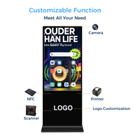 Affichage numérique tactile infrarouge sur pied 4K de 43, 49 et 55 pouces, compatible Android et Windows, pour la navigation dans les boutiques, centres commerciaux et hôpitaux