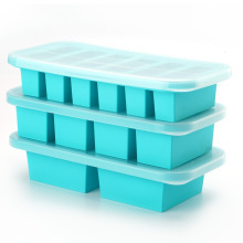 Yongli Logo personnalisé Cubes à soupe Moules de congélateur en silicone parfaits pour congeler le bouillon, le riz, les restes de plateaux de congélateur avec couvercles - Product Image 2