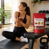 Thé de récupération à la cerise 5g x 20 sachets pyramidaux – Soutien post-entraînement pour la récupération et le confort musculaire