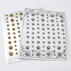 Pegatina de tatuaje <span class=keywords><strong>temporal</strong></span> mate dorada y plateada para decoración de uñas y caras - Product Image 6