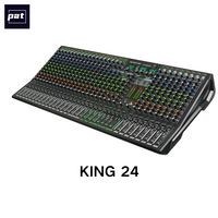PAT KING Console de mixage audio stéréo professionnelle 16/24/32 canaux avec effets numériques, application et commande par bouton rotatif