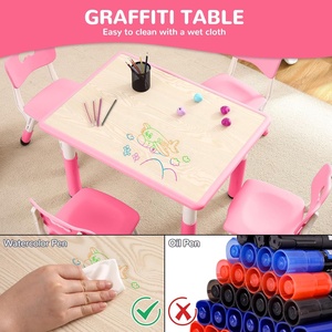 Vente Chaude : Ensemble Table et Chaise Scolaire Moderne en Plastique pour Enfants, Fourniture Directe Usine, Table d'Étude pour Maternelle, Vente en Gros - Product Image 4