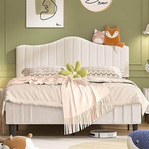 Station de haute qualité Lit rembourré moderne Queen Size Cadre de lit en fer de luxe Tête de lit souple Cadre de lit - Product Image 1