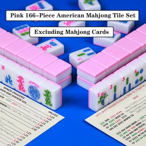 Nuevo Juego de Fichas de Mahjong de Melamina de 12 Pulgadas, 166 Piezas, Color Rosa de Lujo, para Casino, Fiestas en Casa, Ecológico - Product Image 3