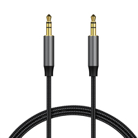 Noir 0.5mm 1m 2m 3.5mm Aux Audio Jack Adaptateur Câble Mâle à Mâle Aux Cordon Casque Stéréo Audio Jack Câble