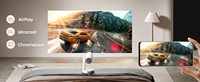 El Mejor Proyector de Cine en Casa con Sistema de Video Inteligente con Enfoque Automático, Google-TV, WiFi 6, Mini Proyector Portátil LCD Inteligente de 1080P 4K