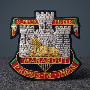 SEMPER FIDELIS Patch brodé en dentelle de haute qualité, à coudre, badge en tissu circulaire, design de luxe pour vêtement - Product Image 1