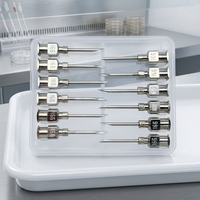 Aiguilles hypodermiques réutilisables en acier inoxydable 15MM 23G Luer Lock avec moyeu métallique pour diagnostic vétérinaire et injection uniquement
