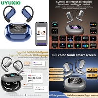 Auriculares de Traducción IA Portátiles, Comunicación Internacional, Panel Táctil LCD Digital, Traducción de Voz sin Interrupciones, Gancho de Ajuste Seguro