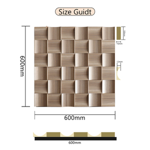 Panneau mural acoustique 3D en mosaïque, motif géométrique moderne, installation facile, Akupanel, placage PVC, panneau ondulé MDF, salon, chambre à coucher - Product Image 3