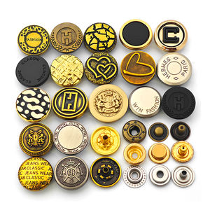 KUNSHUO <b>Button</b> Factory Clothing Clothes Gold 4 Part Custom Pattern Brand Logo Press <b>Metal</b> 8mm 10mm Snap <b>Button</b> for Clothing - Product Image 4