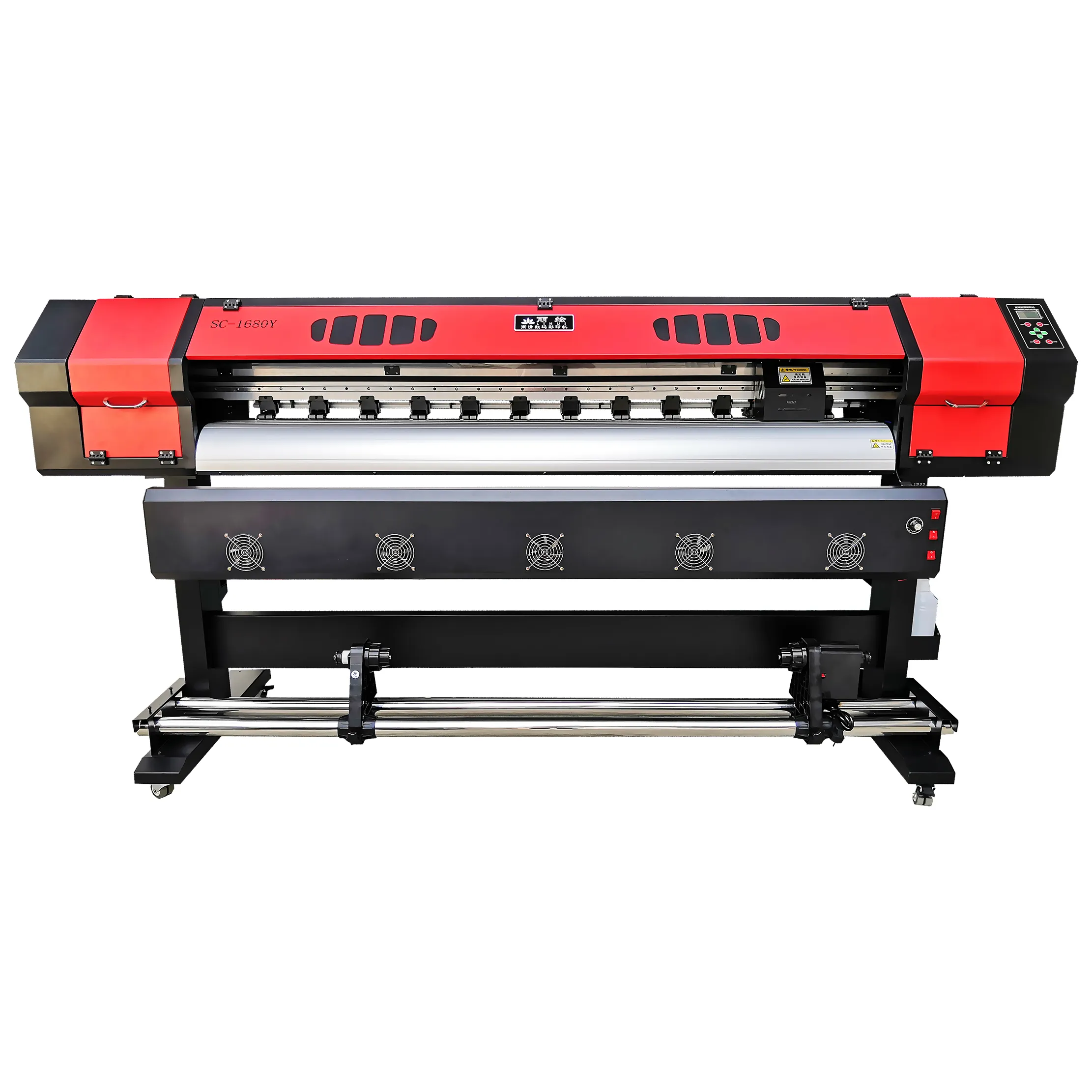 SC-1680Y stampante a getto d'inchiostro di colore rosso rotola per macchina doppia testina di stampa XP600 1.7m stampante UV eco solvente di grande formato