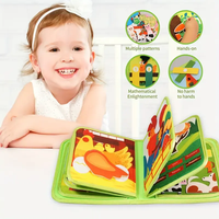 Montessori Jouet Préscolaire Apprentissage Animaux Livre Activités Développement Sensoriel Occupé Conseil Mon Premier Ferme Calme Livre pour Enfants Cadeau