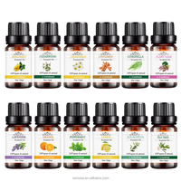 Coffret Cadeau de Noël 6 Pièces d'Huiles Essentielles Pures Naturelles de Chine : Lavande, Arbre à Thé, Eucalyptus – Pour Parfums, Diffuseurs et Massages