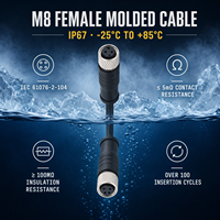 Connecteur de câble étanche KRONZ M8 femelle 3 broches à code A IP67 pour l'automatisation des capteurs industriels