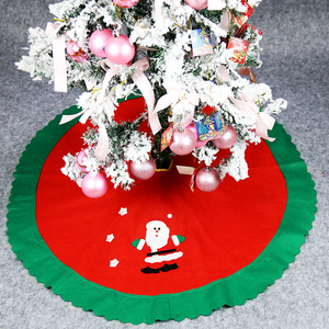 Jupe de sapin de Noël imprimée de 31,5 pouces en feutre non tissé brodé, ronde, réutilisable, écologique, pour décorations d'usine - Product Image 1