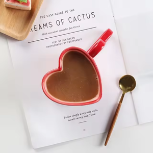Tazas de Café de Cerámica con Diseño de Corazón 3D, Nuevas y Modernas, Fabricadas por OEM/OEM, Tazas de Leche y Agua con Calcomanía de Cerámica Personalizada - Product Image 2