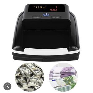 Machine de comptage de billets entièrement automatique numérique avec détection de devises USD/EUR, capacité de comptage de 1000 billets/heure - Product Image 1