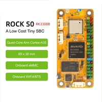 Carte de développement Radxa ROCK Pi S0 RK3308B, ordinateur monocarte, système d'exploitation Linux, processeur quadricœur A35, EMMC, WiFi4 pour 5