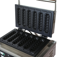 Commercial électrique en acier inoxydable Six grilles haute efficacité maïs croustillant Machine fromage Hot Dog bâton français Muffin saucisse