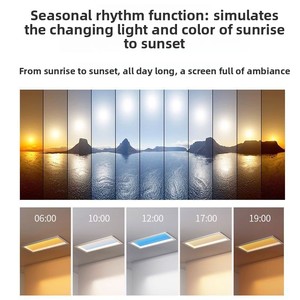 Lámpara de <span class=keywords><strong>Techo</strong></span> LED Skylight, Hierro+Aluminio, Moderna, Simulación de Luz Solar Inteligente, Control Tuya, IP66, Ahorro de Energía, Residencial y Comercial - Product Image 2