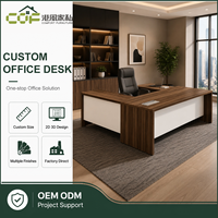 Ensemble de bureau de direction moderne en bois avec armoire de rangement pivotante - Mobilier commercial durable et écologique