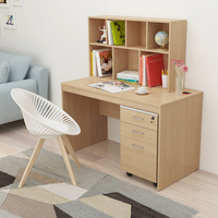Bureau d'étude avec étagère, meuble de bureau informatique pour adultes et étudiants
