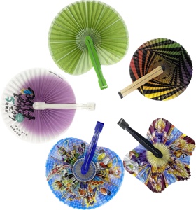 Retro Phụ Nữ Cầm Tay Tre Tròn Giấy Hand <span class=keywords><strong>Fan</strong></span> Với Oriental Favor - Product Image 6