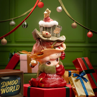 Figura Coleccionable POPMART DIMOO Oficial en Oferta, se Transforma en un Árbol de Navidad, Juguete de Moda Navideño, Regalo de Moda