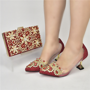 2021 Guangzhou Inmyshop ultimi <span class=keywords><strong>sandali</strong></span> disegni per la signora grandi colori <span class=keywords><strong>blu</strong></span> scarpe italiane abbinate set di borse per le donne dell'ufficio - Product Image 1