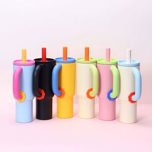 40Oz Stainless Steel <b>Water</b> <b>Bottle</b> Double Wall Vacuum Insulated Tumbler With Handle and Straw for <b>Gym</b> Camping - Product Image 5