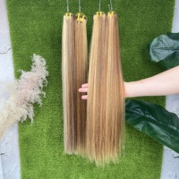 Fornitori di Extension di Capelli Umani Vergini Vietnamiti 100% Non Lavorati, Trama Doppia P427 Liscia Naturale, Capelli Indiani Grezzi da Tempio