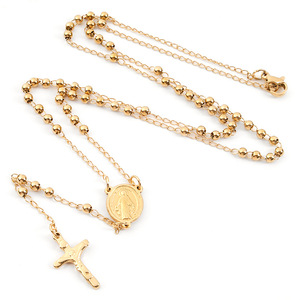 SSeeSY joyería <span class=keywords><strong>de</strong></span> moda personalizada <span class=keywords><strong>para</strong></span> <span class=keywords><strong>hombre</strong></span> chapado en <span class=keywords><strong>oro</strong></span> <span class=keywords><strong>de</strong></span> acero inoxidable <span class=keywords><strong>Rosario</strong></span> cristiano Jesús Cruz colgante collar <span class=keywords><strong>para</strong></span> hombres - Product Image 5
