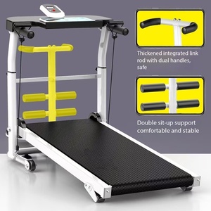 Petit tapis de course mécanique pliable en acier, portable, manuel, inclinable, pour la maison, le bureau et les petits espaces - Product Image 4