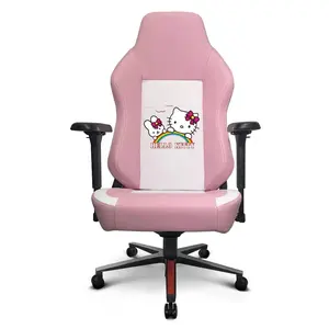 Silla de juego Kawaii superventas en el mercado japonés, silla para juegos de PC de cuero PU de Color rosa, diseño ergonómico, silla de escritorio de oficina