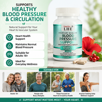 Complément de Soutien Sanguin de Haute Qualité avec Baies d'Aubépine, Hibiscus, Ail et Vitamine B12 – Capsules de Soutien Sanguin pour la Santé