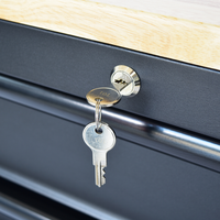 Armoire à outils CSPS 132 cm, 10 tiroirs, acier enduit de poudre durable, noir, pour mécaniciens, garage, industrie, entrepôt, support OEM, atelier