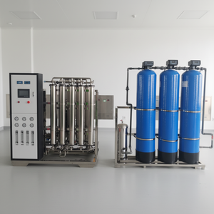 Système d'osmose inverse industriel à double étage 1000 LPH, machine de traitement de l'eau RO en acier inoxydable 304/316 - Product Image 1