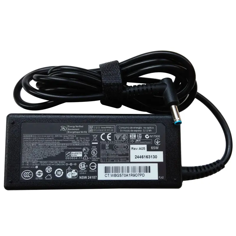 65w 19.5V 3.33A 4.5*3.0mm with blue pin inside universal charger dc laptop ac adapter for hp