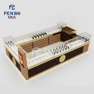 Exhibidor de Perfumes PENBO con Iluminación LED, Acero Inoxidable, MDF, Madera Maciza, Vitrina para Fragancias y Cosméticos, Tamaño y Color Personalizables - Product Image 4